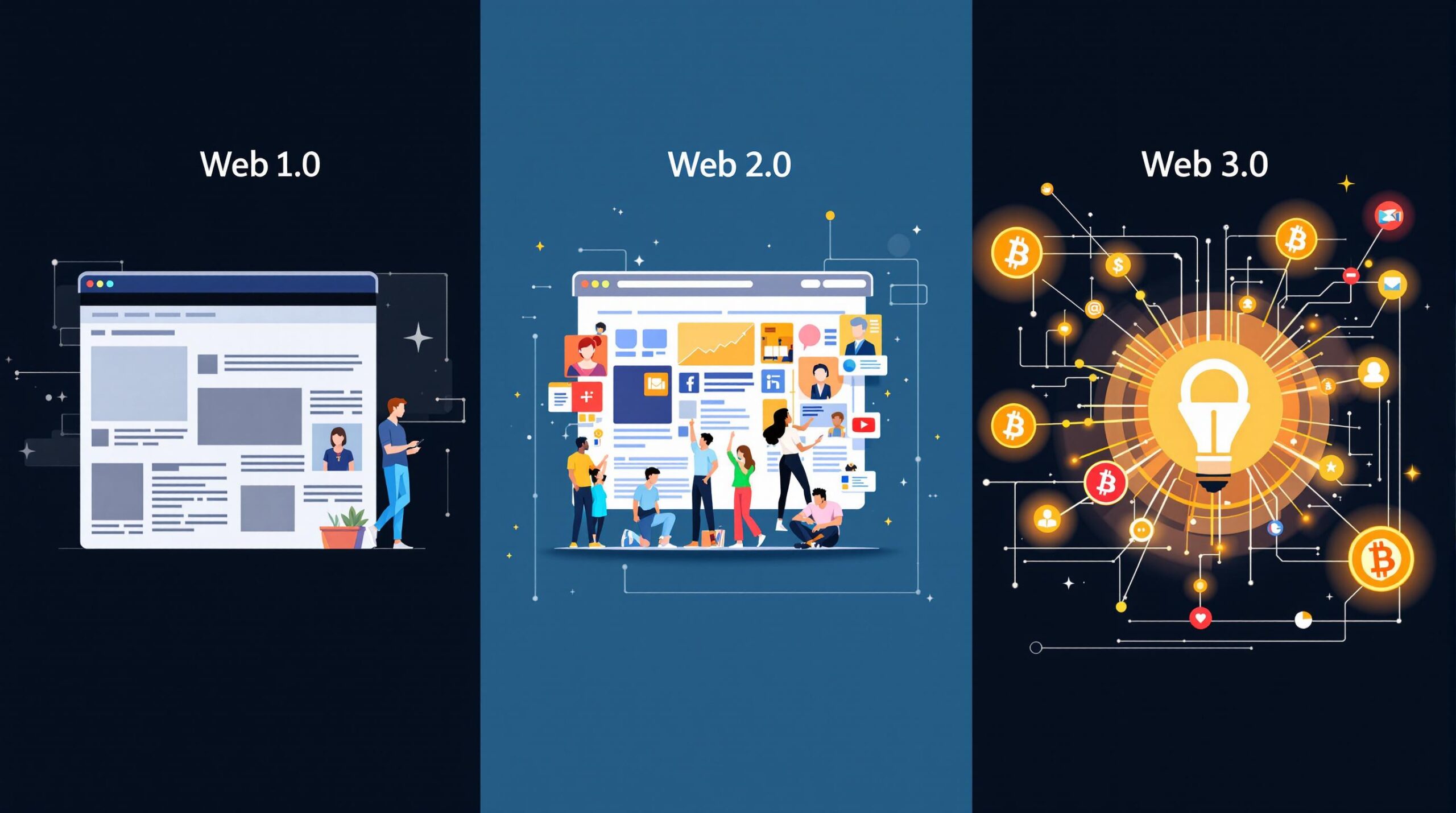 What is Web3? Web 1.0 vs Web 2.0 vs Web 3.0
